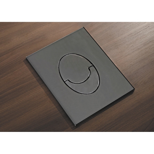 Панель смыва KOER KT-0606-07 157x198x3mm пластиковая, кнопка округленная (цвет графит) (KR5712) купить в САНН Одесса