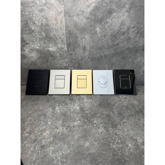 Панель смыва KOER KT-0606-07 157x198x3mm пластиковая, кнопка округленная (цвет графит) (KR5712) купить в САНН Одесса, изображение 3
