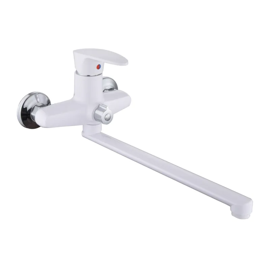 Смеситель для ванны PLAMIX CEZAR-006 EURO SET WHITE (с шлангом, лейкой и кронштейном) (PM0746) купить в САНН Одесса