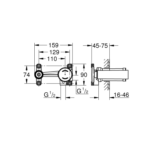 Скрытая часть смесителя для раковины Grohe Non Rapido OHM (23571000) купить в САНН Одесса