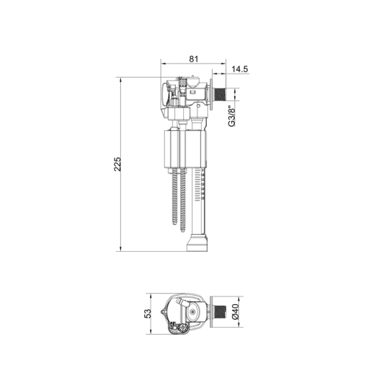 Арматура наполнительная для инсталляции KT-0407 KOER KT-1101 (KR5644) купить в САНН Одесса