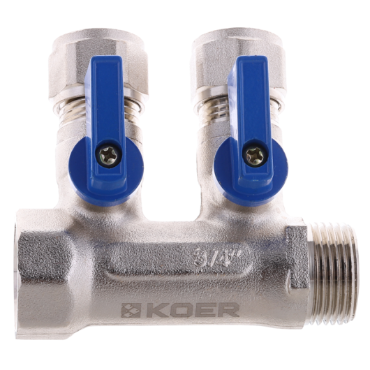 Коллектор теплого пола Koer KR.1125-2 3/4”x2 ways (KR2835) купить в САНН Одесса