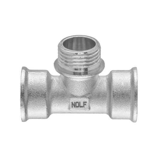 Тройник никелированный NOLF NFC.T06FMM-N-1/2"FMM (NF3098) купить в САНН Одесса