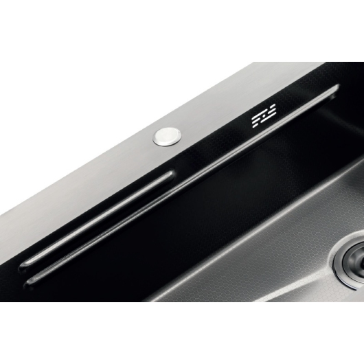 Мойка из нерж. стали ZERIX ZH6845-SET-05 DECOR NANO-BLACK (3.0/0.8) КОМПЛЕКТ (цвет графит) (ZM5588) купить в САНН Одесса
