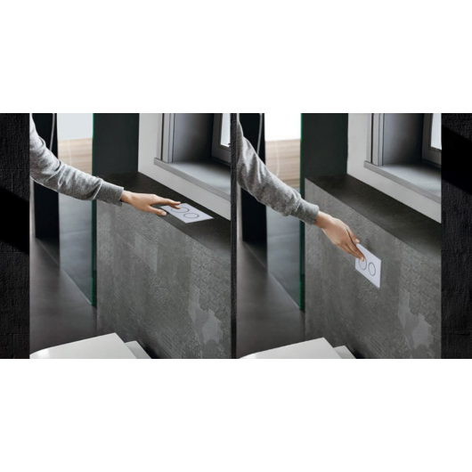 Панель смыва KOER KT-0605-03 220x140x12mm пластиковая, кнопка круглая (цвет белый) (KR5316) купить в САНН Одесса, изображение 4
