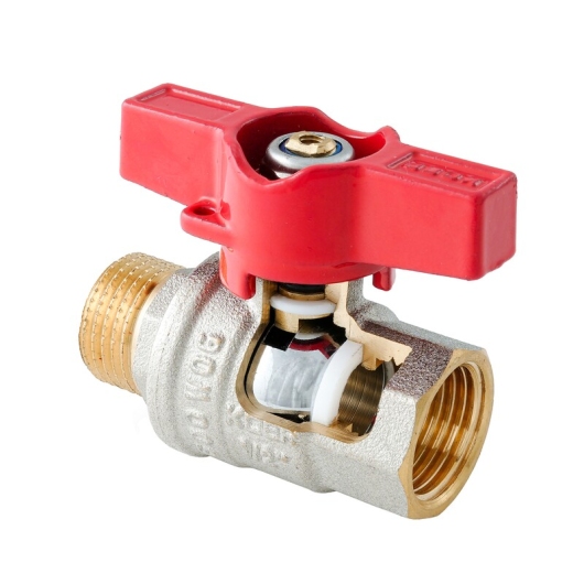 Кран шаровой ГШМ KOER EXTREME KE.218-15 - 1/2" FM ручка "бабочка" красная (KR5759) купить в САНН Одесса, изображение 2