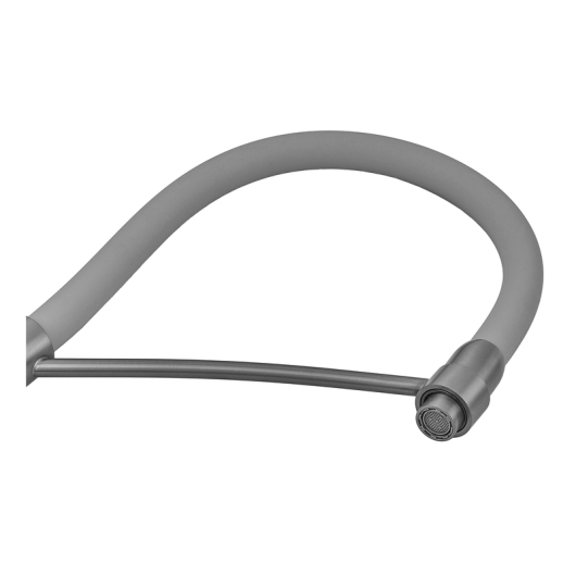 Смеситель для кухни ZERIX FUL-017 GRAPHITE REFL.GRAY с силиконовым изливом, из нерж.стали SUS304 (цвет графит, излив серый) (ZX5996) купить в САНН Одесса