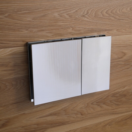 Панель смыва KOER KT-0610-STR-01 240x160x32mm пластиковая, кнопка квадратная (цвет хром с линейной структурой) (KR6147) купить в САНН Одесса, изображение 2