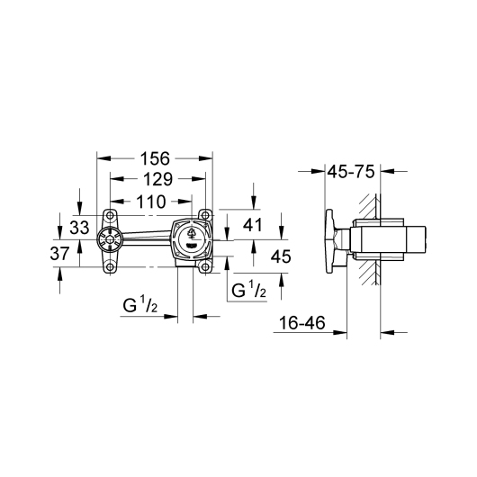 Скрытая часть смесителя для раковины Grohe Non Rapido OHM (23319000) купить в САНН Одесса