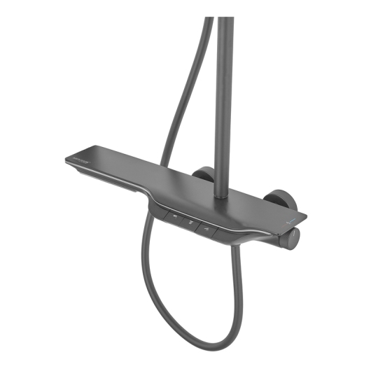 Душевая колонна MIXXUS PREMIUM SPACE-009-J BLACK с термостат. смесителем с кноп. переключ. 3 режима (Цвет черный) (MI7011) купить в САНН Одесса, изображение 3