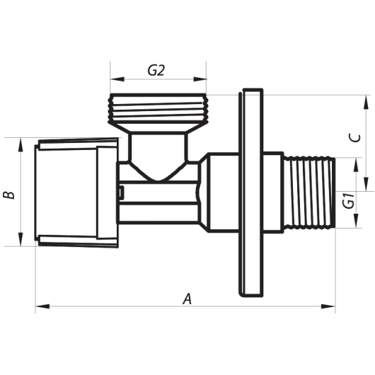 Кран для подключения сантехприборов 1/2"x3/4" (NF.1101) Nolf (NF2973) купить в САНН Одесса