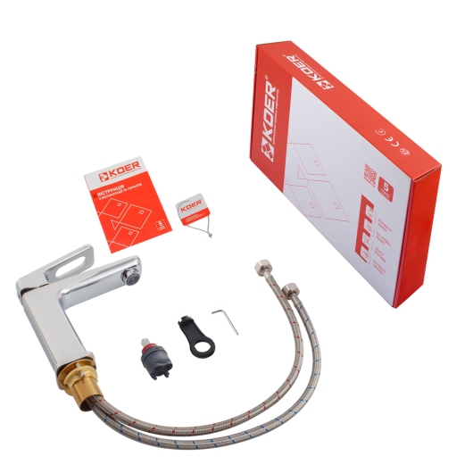 Смеситель для умывальника KOER KB-10031-01 (Цвет хром) (KR5430) купить в САНН Одесса, изображение 3