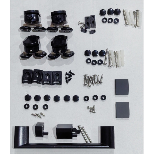 Дверь в нишу раздвижная MIXXUS PREMIUM DIVERSE SD01-140x185-TR BLACK прозрачное стекло 5мм (MI6878) купить в САНН Одесса, изображение 2