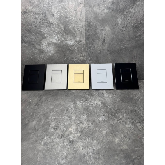 Панель смыва KOER KT-0607-01 157x198x3mm пластиковая, кнопка квадратная (цвет хром) (KR5344) купить в САНН Одесса, изображение 2