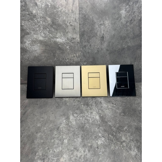 Панель смыва KOER KT-0607-01 157x198x3mm пластиковая, кнопка квадратная (цвет хром) (KR5344) купить в САНН Одесса, изображение 3