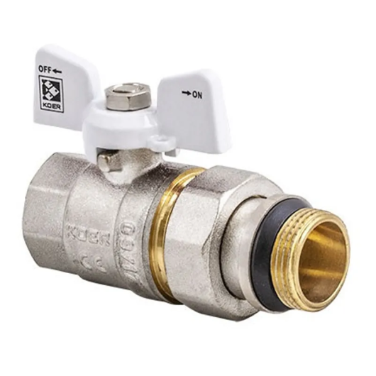 Кран с американкой 3/4" "антипротечка" (Koer KR.227.W-Gi) белый (KR0192) купить в САНН Одесса, изображение 2