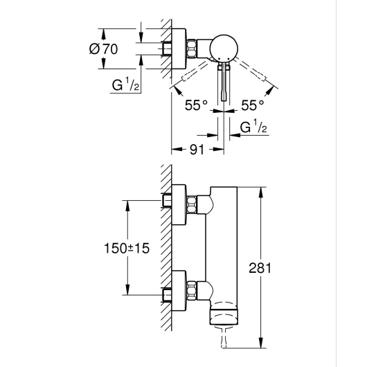 Смеситель для душа Grohe Essence New (25252001) купить в САНН Одесса