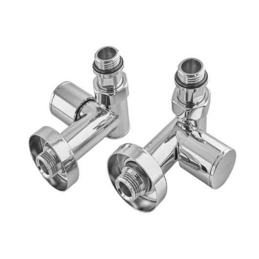 Комплект кранов для полотенцесушителя угловой M1/2''xM1/2'' под ТЭН хромированный KOER KR.SET.551 (KR5841) купить в САНН Одесса, изображение 2