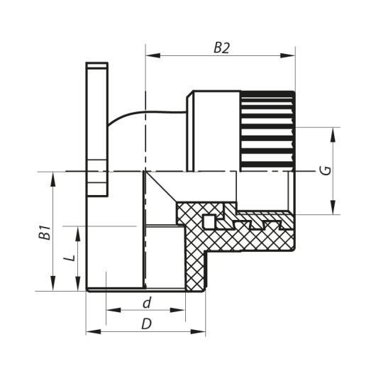 Угол установочный ВР 20x1/2F PPR Koer K0123.PRO (KP0147) купить в САНН Одесса