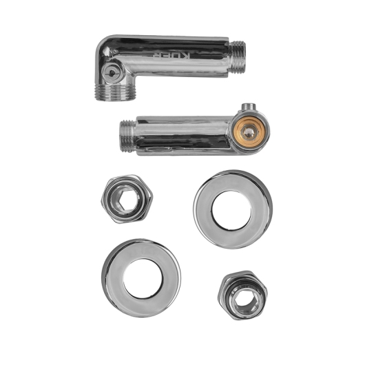 Комплект кранов для полотенцесушителя угловой M1/2''xM1/2'' запорный хромированный KOER KR.SET.550 (KR5840) купить в САНН Одесса, изображение 3