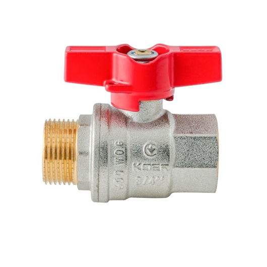 Кран шаровой ГШМ KOER EXTREME KE.218-20 - 3/4" FM ручка "бабочка" красная (KR5760) купить в САНН Одесса, изображение 3