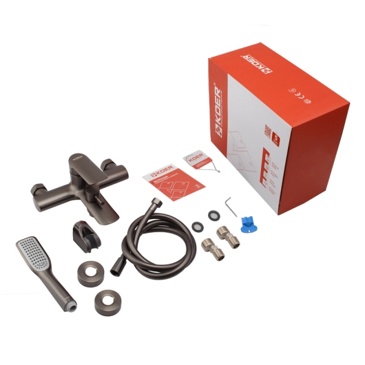 Смеситель для ванны с коротким изливом KOER KB-40028-07 (Цвет графит) (KR5308) купить в САНН Одесса, изображение 4