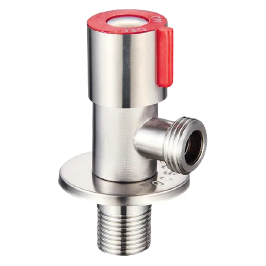 Кран для подключ.сантехприборов Champion VAL-02 1/2x1/2 с нерж.стали SUS304 (красный) (CH6194) купить в САНН Одесса