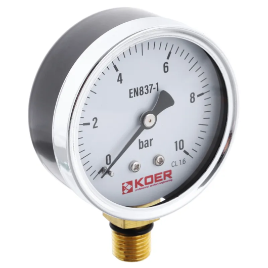 Манометр радиальный KOER KM.610R D 63мм (0-10 bar) 1/4'' (KR2902) купить в САНН Одесса, изображение 3