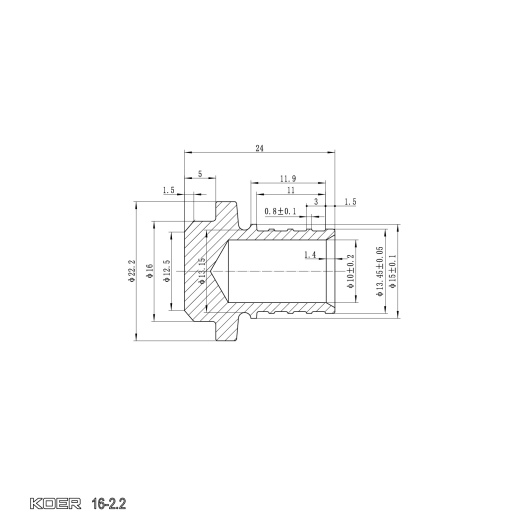Заглушка Koer KA.P16 - 16(2.2mm) (KR4897) купить в САНН Одесса, изображение 3