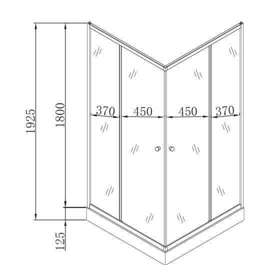 Душевая кабина с низким поддоном MIXXUS CUBIC SCT01-90x90x195-FB CHROME матовое стекло 4мм (MI6903) купить в САНН Одесса, изображение 3