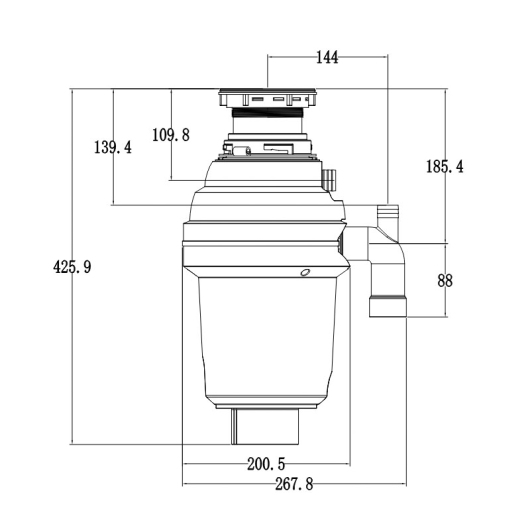 Подрібнювач харчових відходів Mixxus GD-02-0,75 (560Вт) (MX1569) купить в САНН Одесса