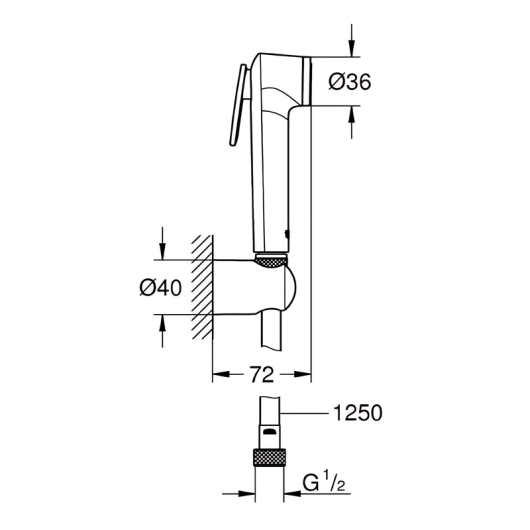 Душевой набор Grohe Tempesta-F Trigger Spray 30, 1 режим (1025302431) купить в САНН Одесса