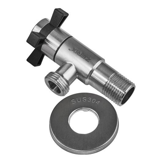Кран для подключения сантехприборов Zerix VAL-09-1/2x1/2 из нерж.стали SUS304 (ZX5102) купить в САНН Одесса, изображение 2