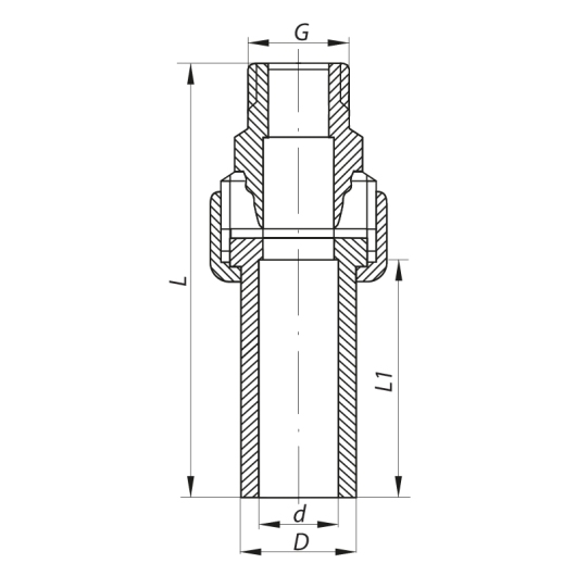 Разборное резьбовое соединение НР 25x3/4M PPR Koer K0238.PRO (KP2603) купить в САНН Одесса