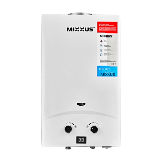 Газовая колонка MIXXUS GWH-0110 BASIC WHITE дымоходная 10 л/мин (цвет белый) (WH0022) купить в САНН Одесса, изображение 3