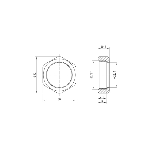Переходник под евроконус с накидной гайкой Koer KA.A08F-16E - 16(2.2mm) x 3/4"F (KR4869) купить в САНН Одесса, изображение 3