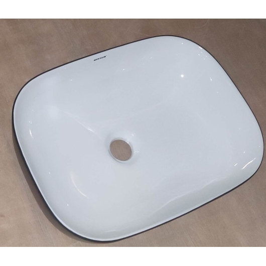 Раковина накладная MIXXUS PREMIUM DIVERSE-0112 WHITE-BLACK 455х325х135mm (MP6542) купить в САНН Одесса, изображение 3