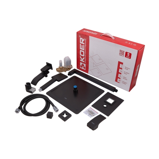 Душевая система встроенная KOER KB-66007-05, 3 функции (Цвет черный) (KR3465) купить в САНН Одесса, изображение 2
