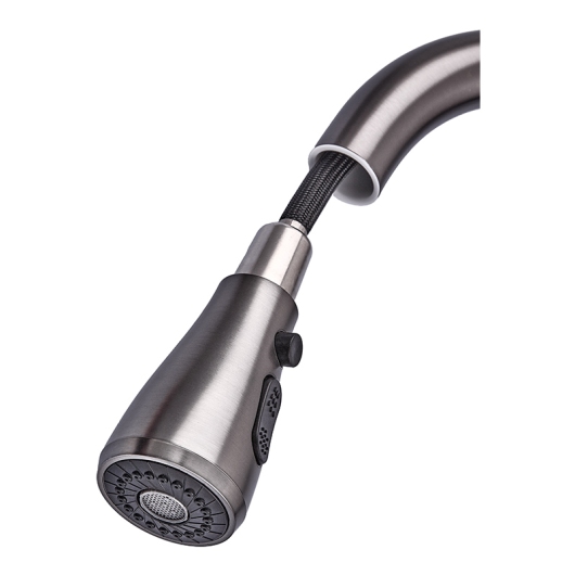 Смеситель для кухни с выдвижной лейкой Zerix PUL-014 Graphite из нерж. ст. SUS304 (цвет графит) (ZX5036) купить в САНН Одесса