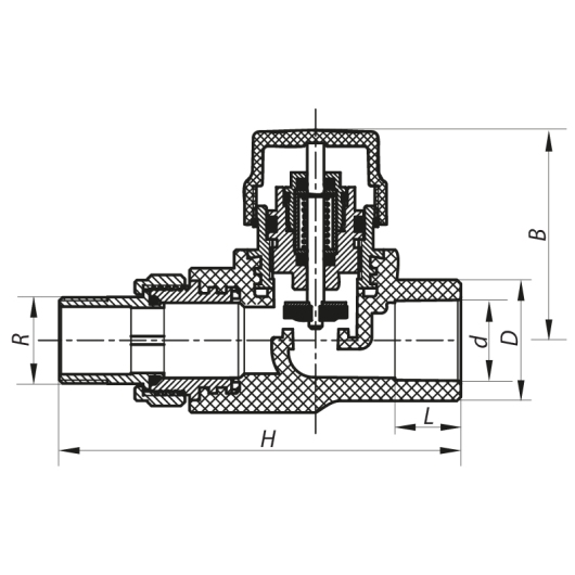 Кран термостатический прямой PPR 25x3/4 Koer K0152.PRO (KP0193) купить в САНН Одесса