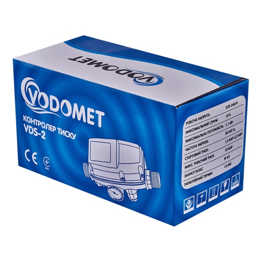 Контроллер давления Vodomet VDS-2 электронный для насоса (БРИО) 1,1 кВт, 1" (VO4203) купить в САНН Одесса, изображение 2
