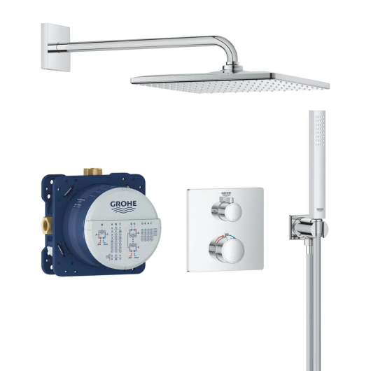 Душевая система скрытого монтажа с термостатом Grohe Grohtherm (34870000) купить в САНН Одесса, изображение 4