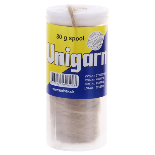 Лён сантехнический Unipak Unigarn 80г. (катушка в контейнере) (UP0587) купить в САНН Одесса, изображение 2