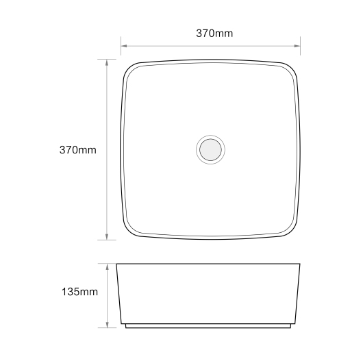 Раковина накладная MIXXUS PREMIUM DIVERSE-0104 MARBLE 370х370х135mm (MP6537) купить в САНН Одесса, изображение 3