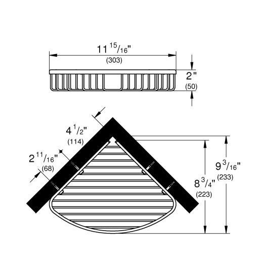 Угловая полка в ванну Grohe Bau Cosmopolitan Neutral (40663001) купить в САНН Одесса