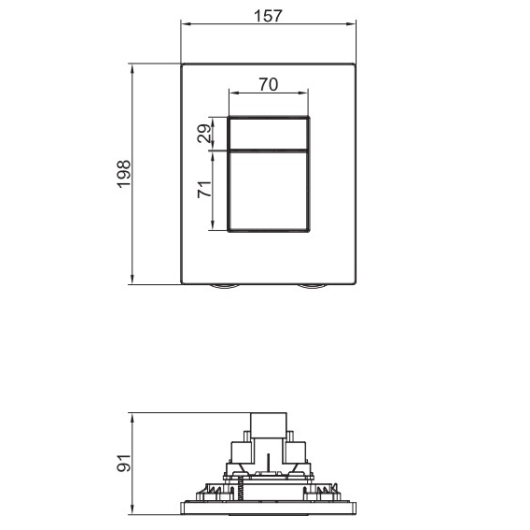 Инсталляция для подвесного унитаза KOER KT-0504-01 500x126x1150mm с панелью смыва KT-0607-01 хром (KR5348) купить в САНН Одесса