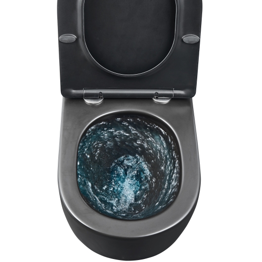 Унитаз подвесной MIXXUS PREMIUM BEVEL-0301-T3 BLACK 515х355х365mm система смыва TORNADO 3.0 (MP6595) купить в САНН Одесса