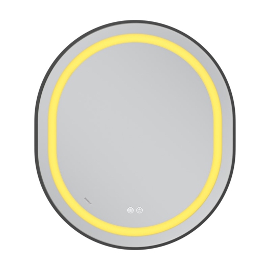 Зеркало MIXXUS PREMIUM ELLIPSE MV05-80x70-REVERSE BLACK с LED Touch, Anti-fog, димером (3-6,5kK) (MP6646) купить в САНН Одесса, изображение 3