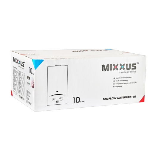 Газовая колонка MIXXUS GWH-0410 BASIC GLASS дымоходная 10 л/мин (панель из стекла с рисунком) (WH0025) купить в САНН Одесса, изображение 4