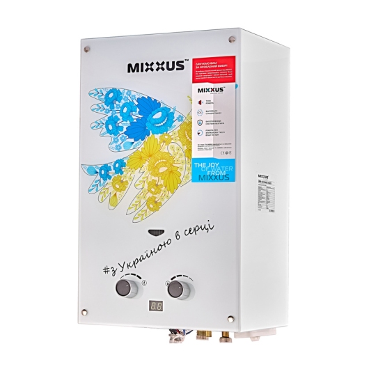 Газовая колонка MIXXUS GWH-0610 BASIC GLASS дымоходная 10 л/мин (панель из стекла с рисунком) (WH0027) купить в САНН Одесса, изображение 4